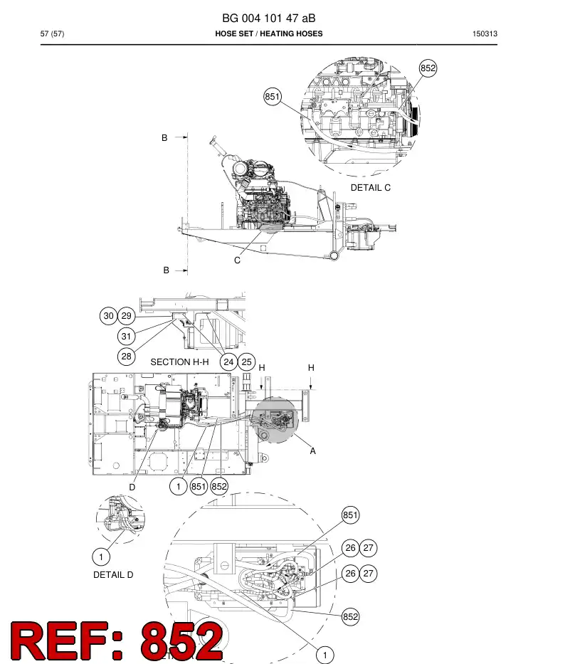 59209331 592 093 31 Hose Assembly, Hydraulic - Sandvik Technical Drawing