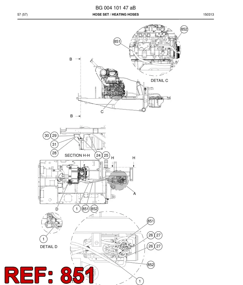 59209499 592 094 99 Hose Assembly, Hydraulic - Sandvik Technical Drawing