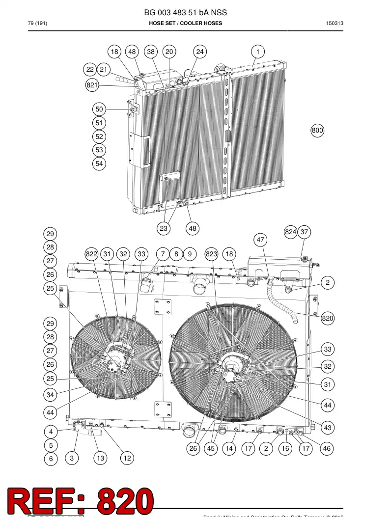 59209689 592 096 89 Hose Assembly, Hydraulic - Sandvik Technical Drawing