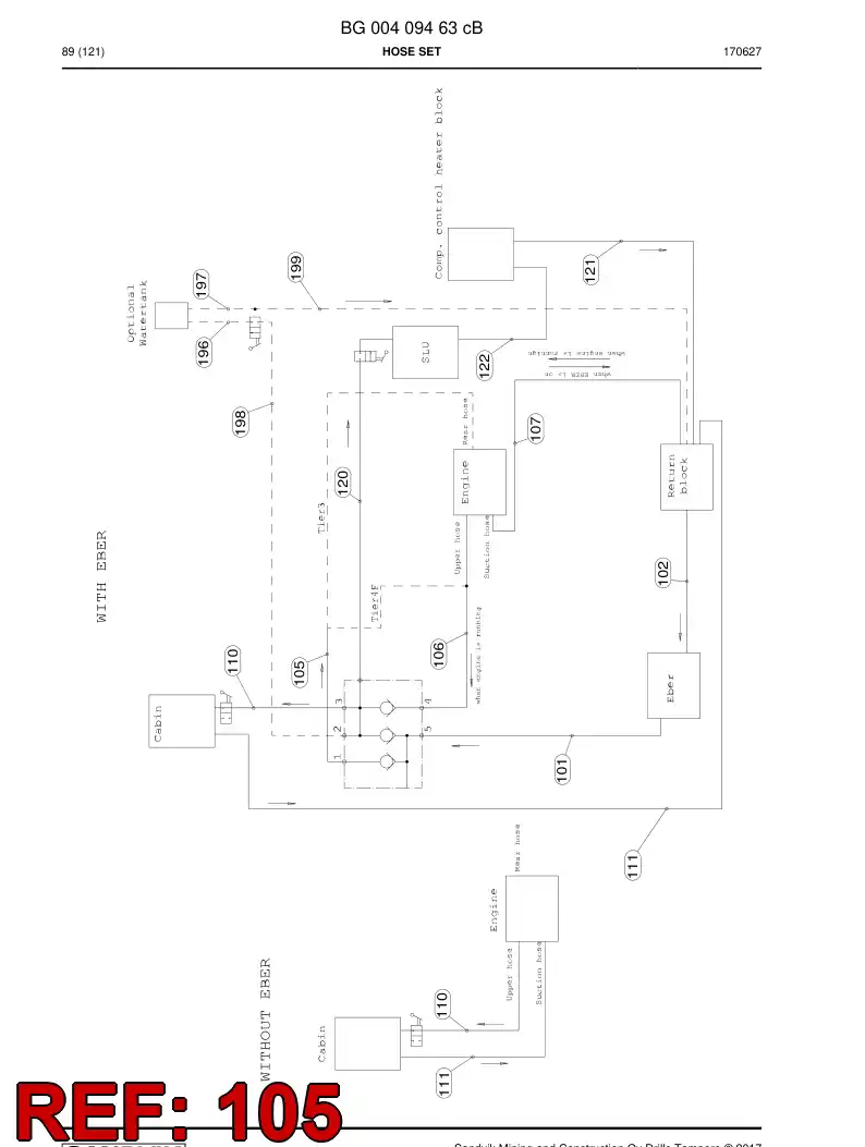 59209751 592 097 51 Hose Assembly, Hydraulic - Sandvik Technical Drawing