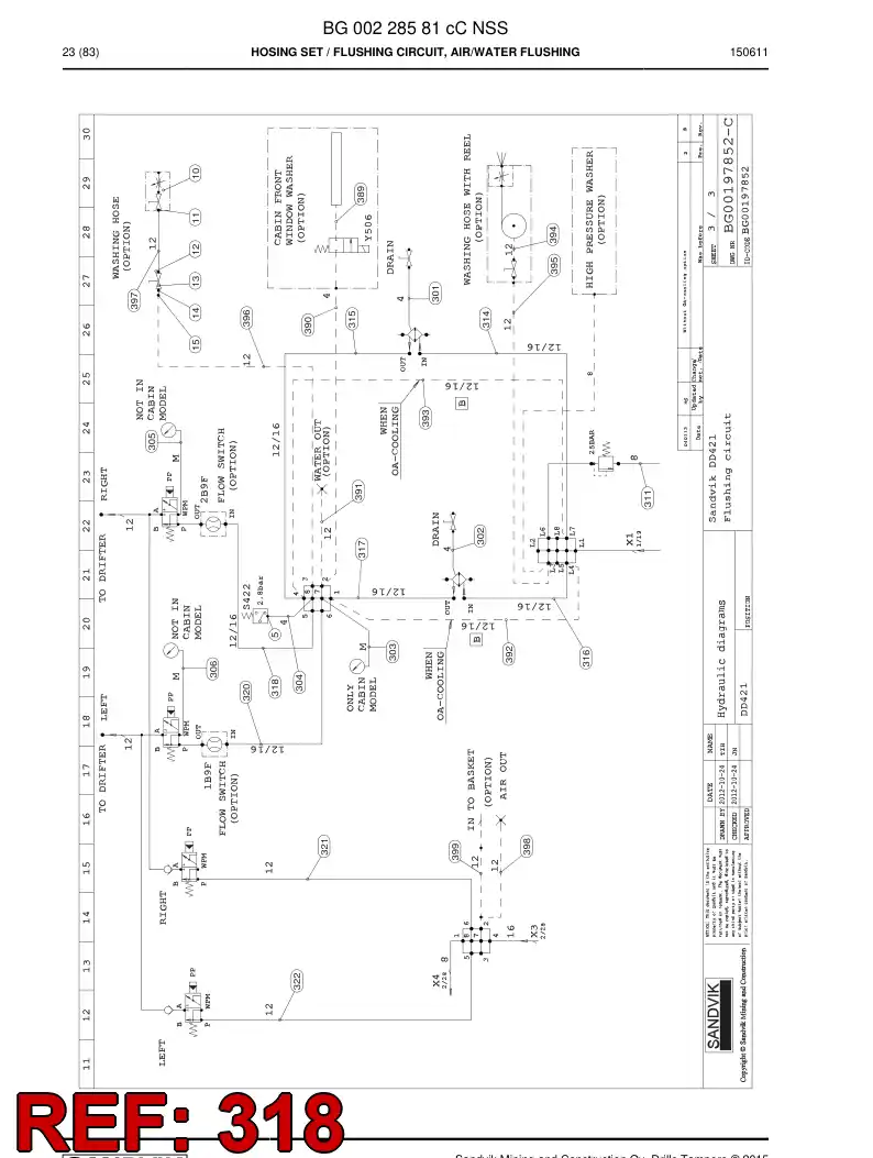 59209777 592 097 77 Hose Assembly, Hydraulic - Sandvik Technical Drawing
