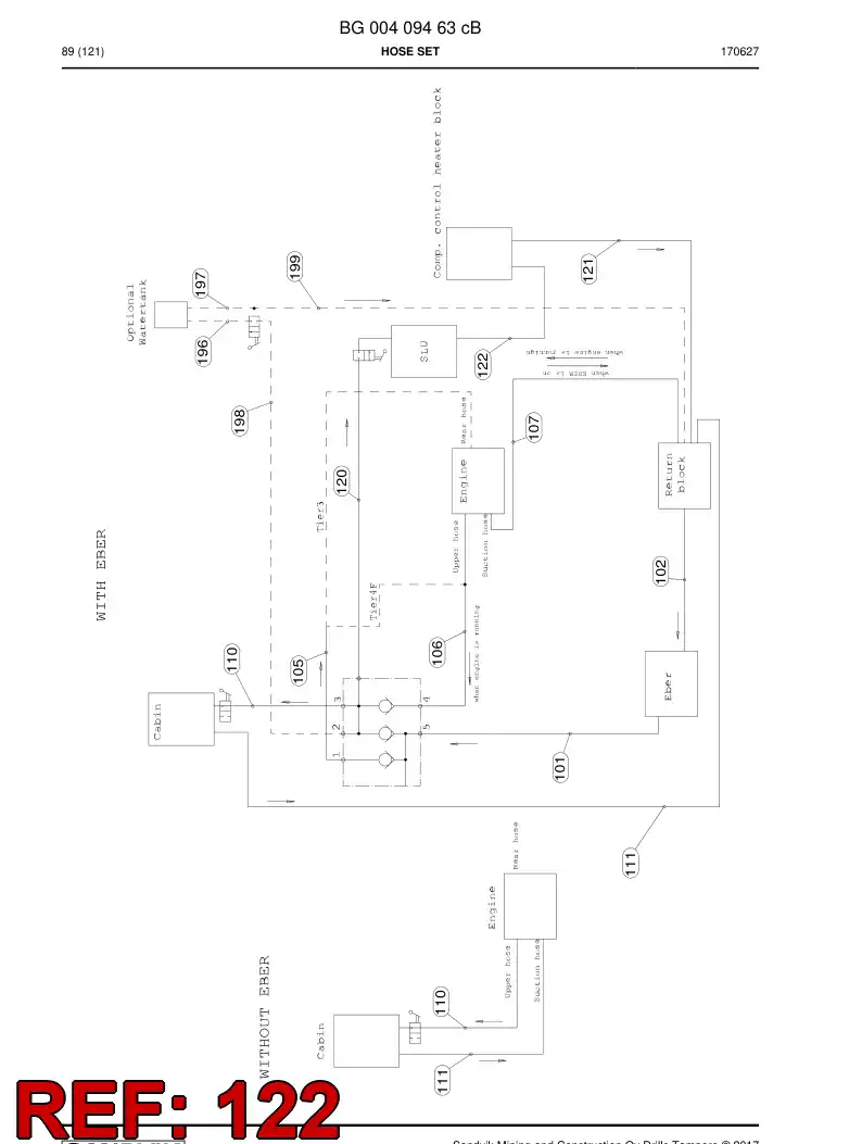 59209787 592 097 87 Hose Assembly, Hydraulic - Sandvik Technical Drawing