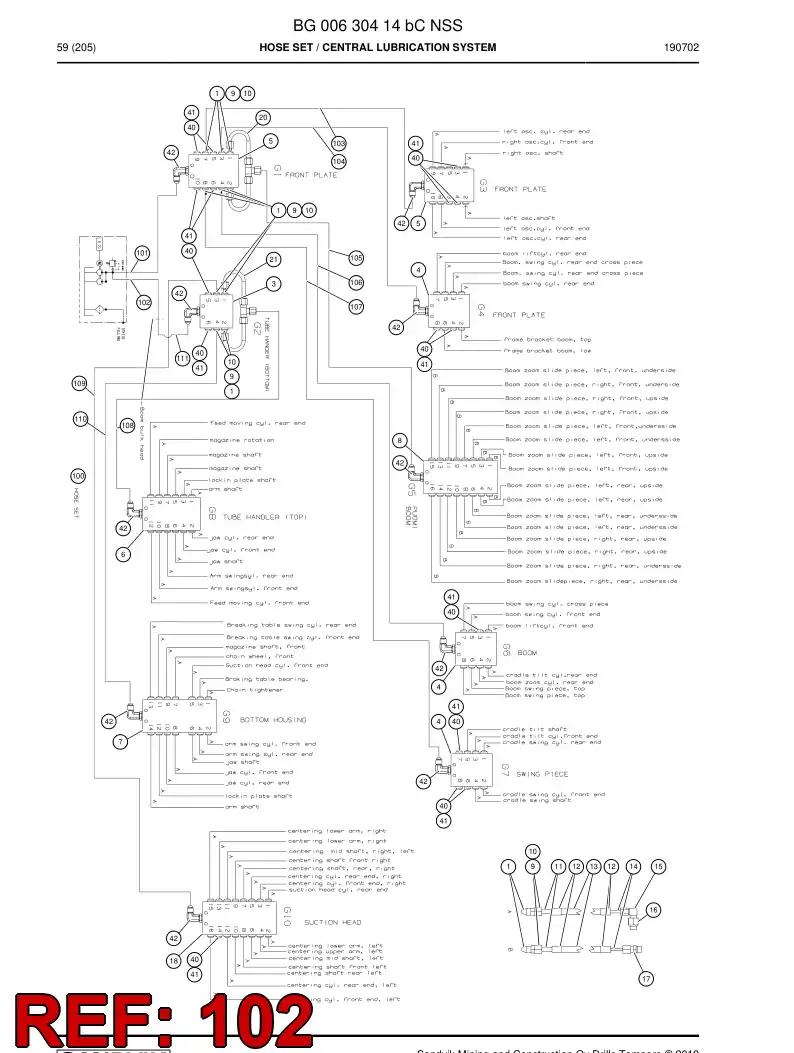 59210241 592 102 41 Hose Assembly - Sandvik Technical Drawing
