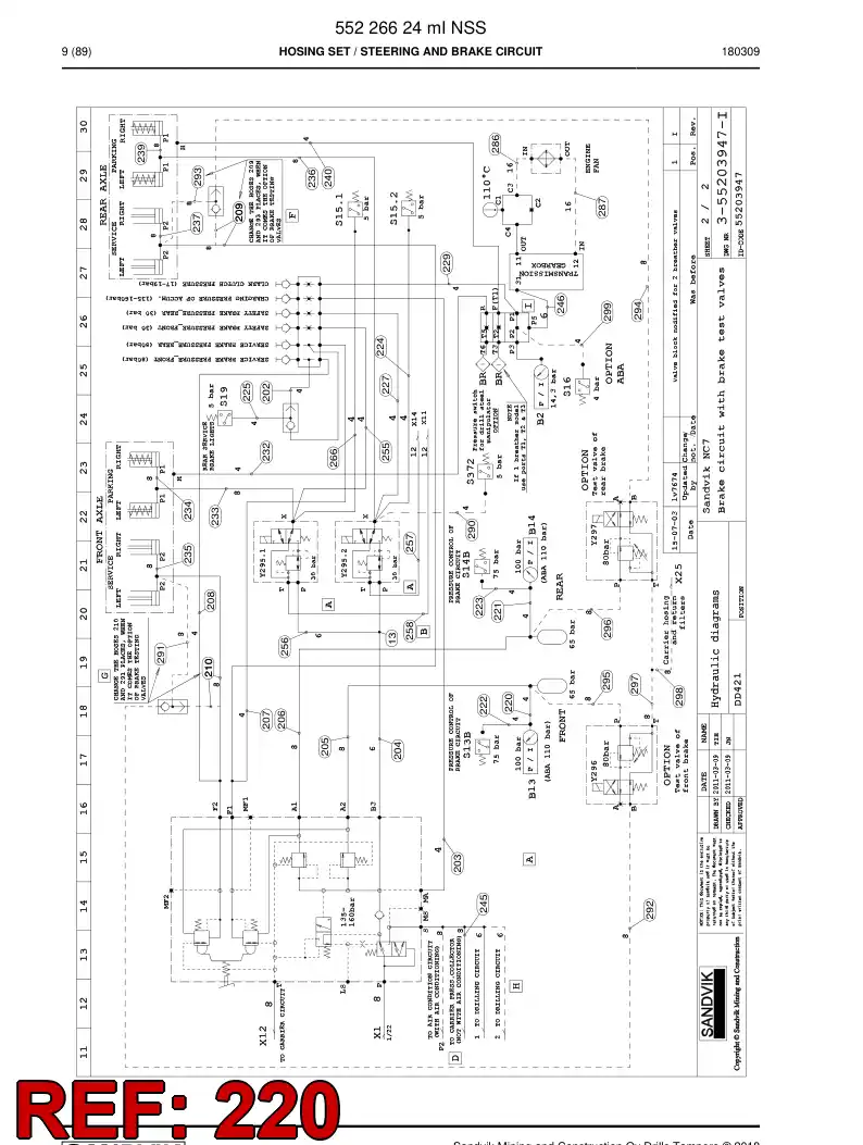 59211377b 592 113 77b Hose Assembly, Hydraulic - Sandvik Technical Drawing