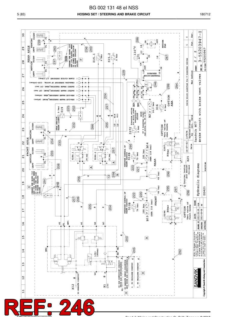 59211577a 592 115 77a HOSE ASSY - Sandvik Technical Drawing