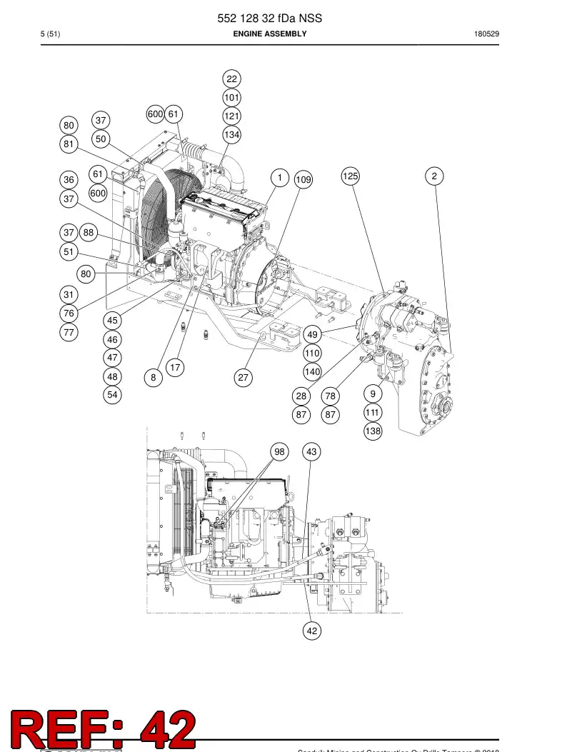 59211969 592 119 69 Hose Assembly, Hydraulic - Sandvik Technical Drawing