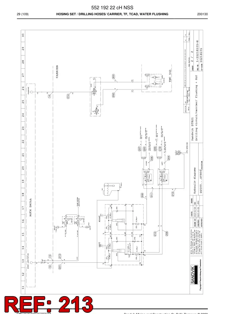 59212067c 592 120 67c Hose Assembly, Hydraulic - Sandvik Technical Drawing