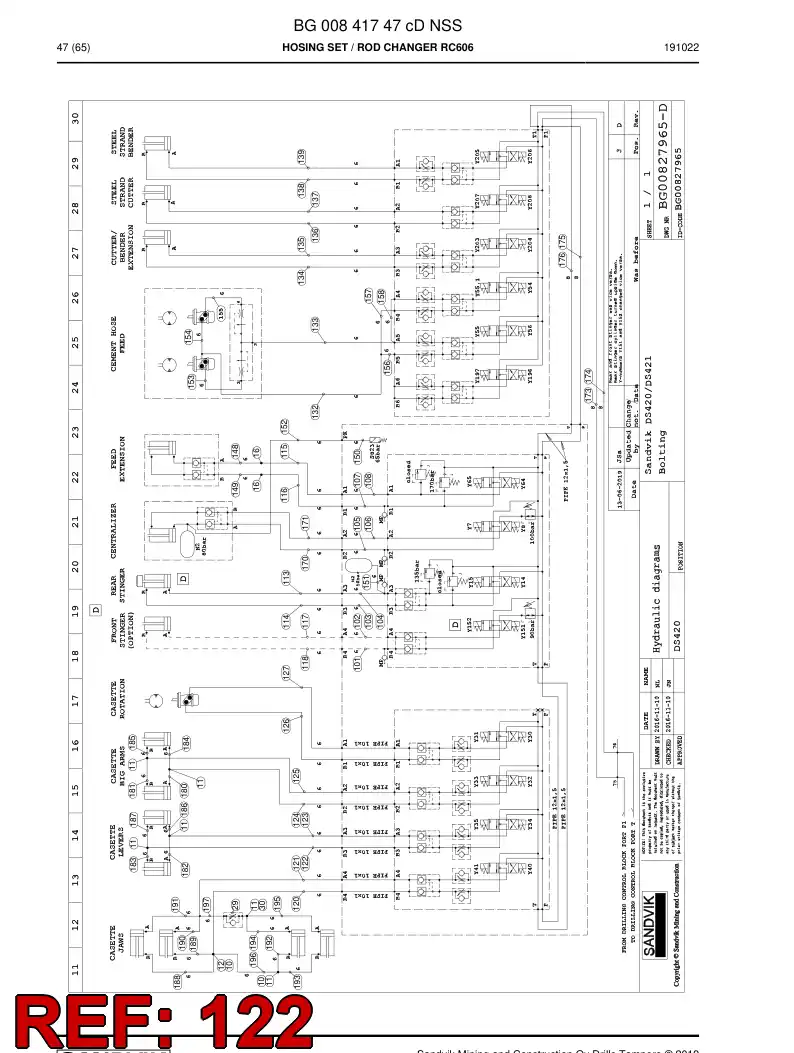 59214099 592 140 99 Hose Assembly, Hydraulic - Sandvik Technical Drawing