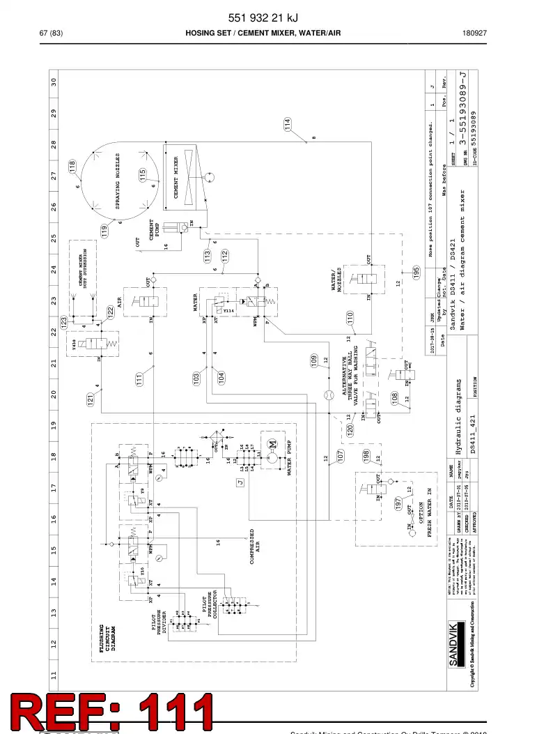 59216389 592 163 89 Hose Assembly, Hydraulic - Sandvik Technical Drawing