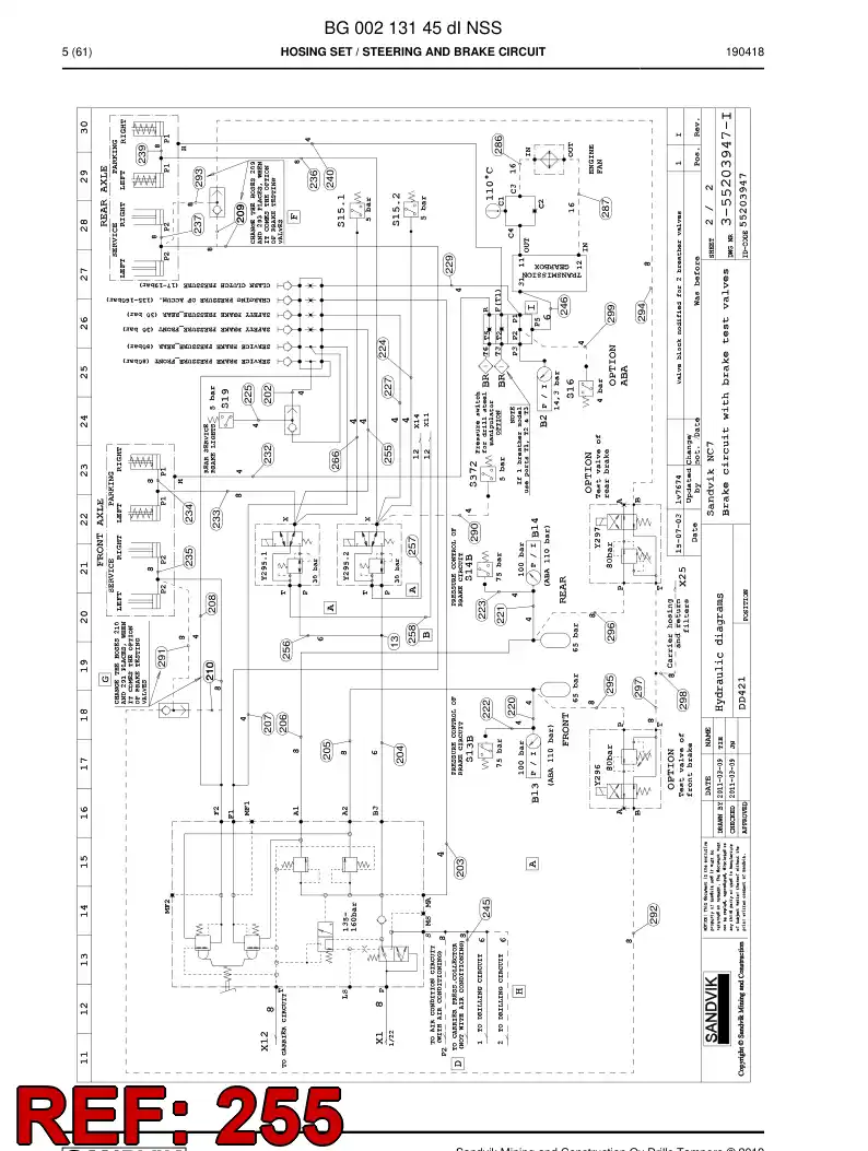 59216625b 592 166 25b Hose Assembly, Hydraulic - Sandvik Technical Drawing
