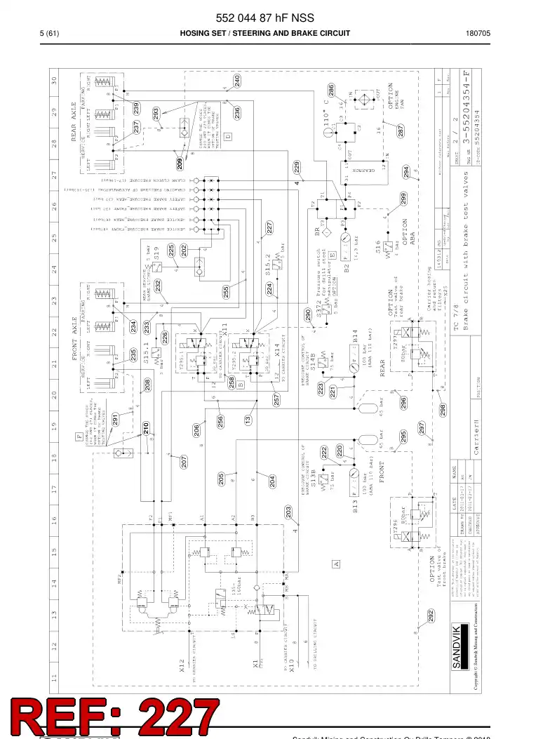 59216689b 592 166 89b Hose Assembly, Hydraulic - Sandvik Technical Drawing