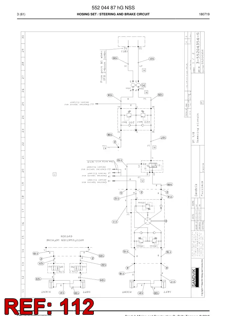 59216691c 592 166 91c Hose Assembly, Hydraulic - Sandvik Technical Drawing
