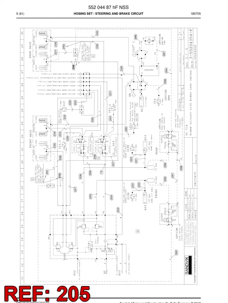 59216871c 592 168 71c Hose Assembly, Hydraulic - Sandvik Technical Drawing