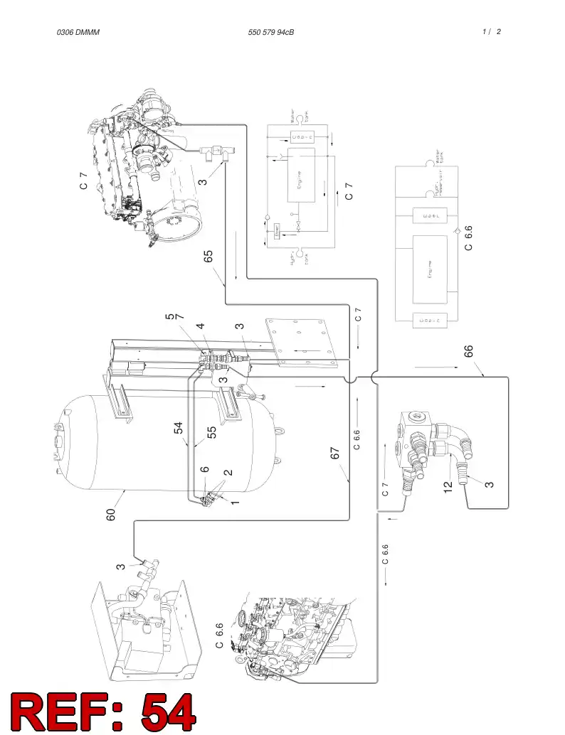 60103389 601 033 89 Hose Assembly, Hydraulic - Sandvik Technical Drawing