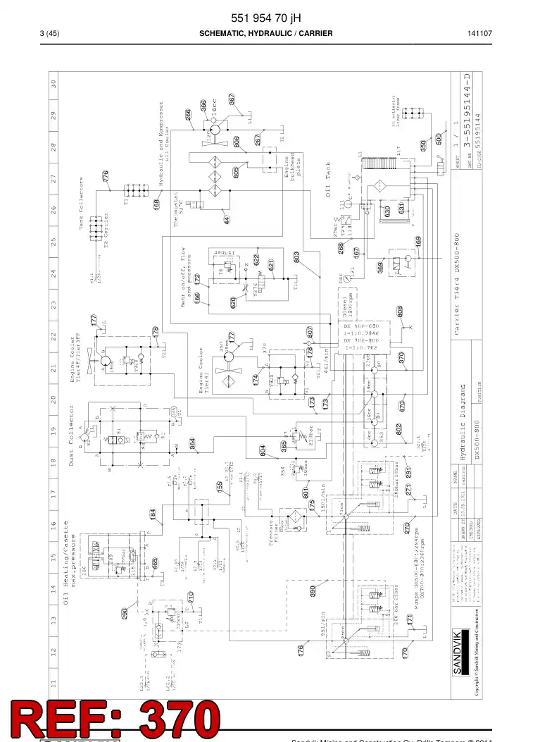 60104959 601 049 59 Hose Assembly, Hydraulic - Sandvik Technical Drawing
