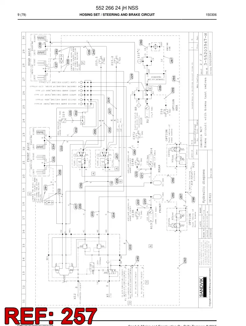 601 086 09b Hydraulic hose assembly - drawing