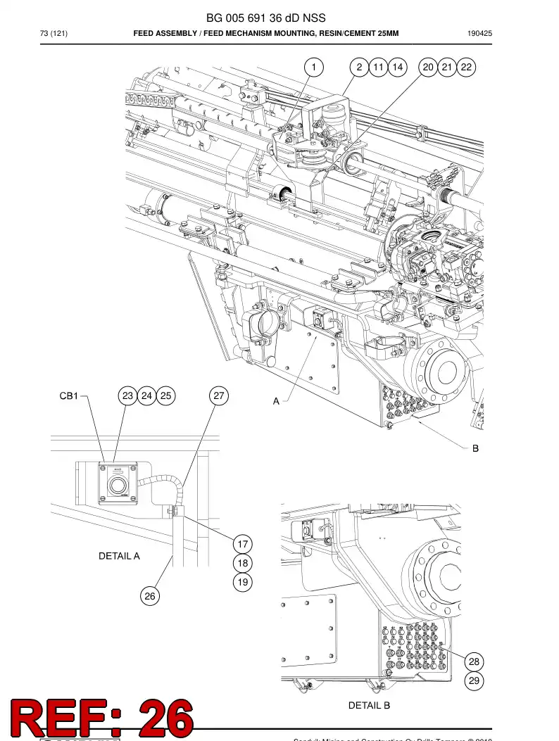 60130902 601 309 02 Protective hose - Sandvik Technical Drawing