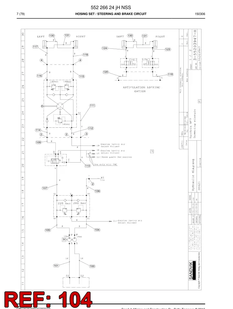 60135409a 601 354 09a Hose Assembly, Hydraulic - Sandvik Technical Drawing