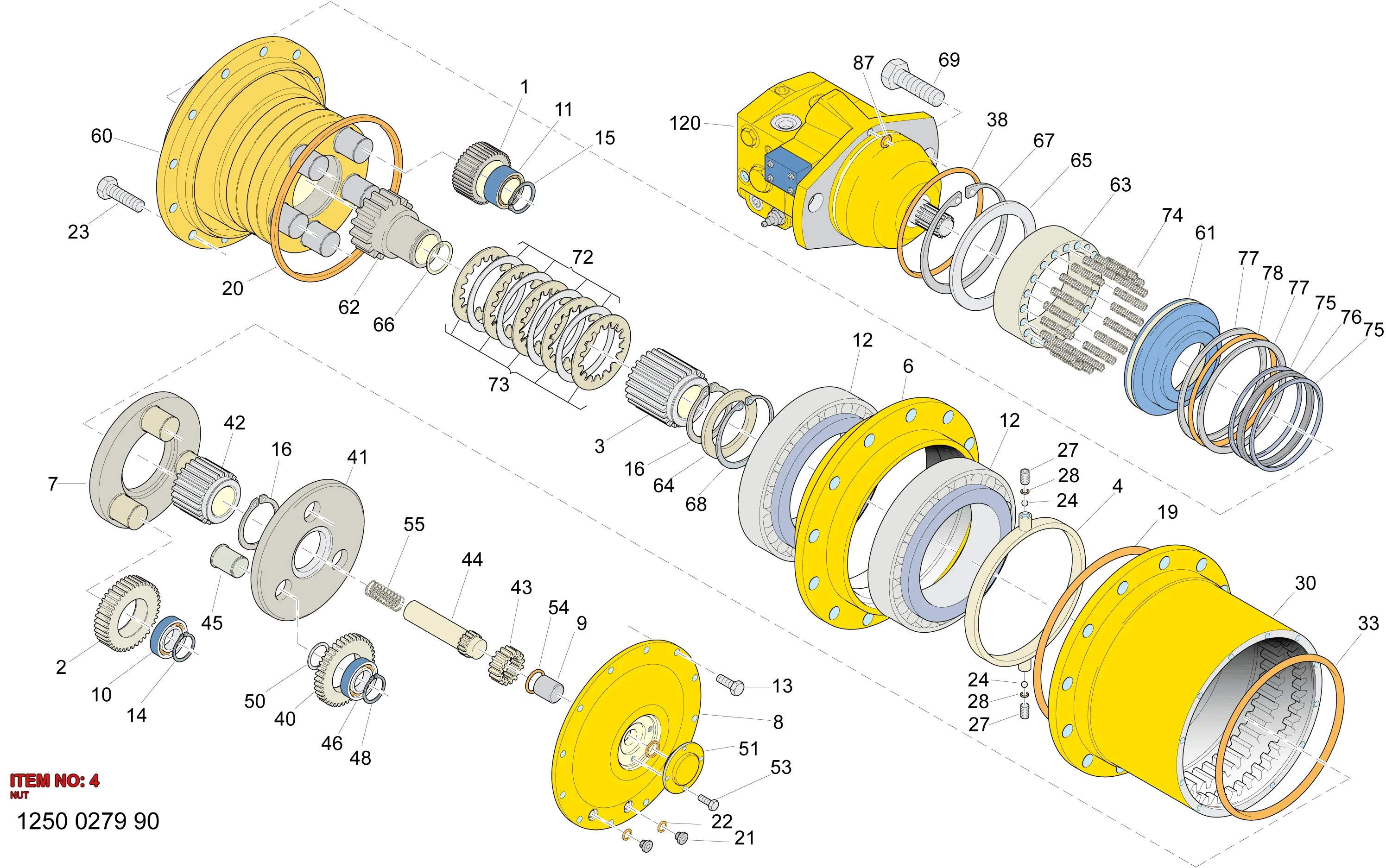 6060 0005 35 NUT - Technical Drawing