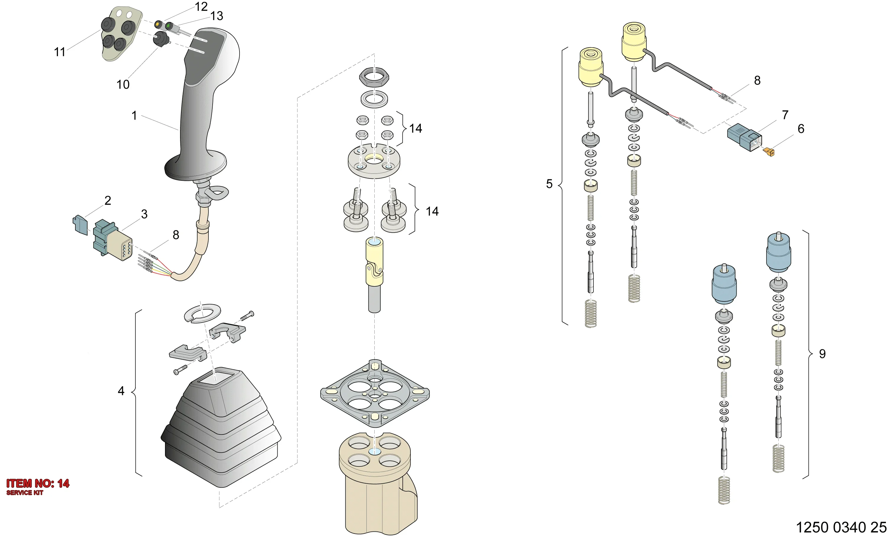 6060 0006 01 SERVICE KIT - Technical Drawing