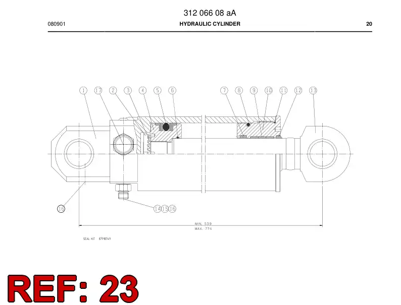 61306108a 613 061 08a BEARING BUSHING - Sandvik Technical Drawing