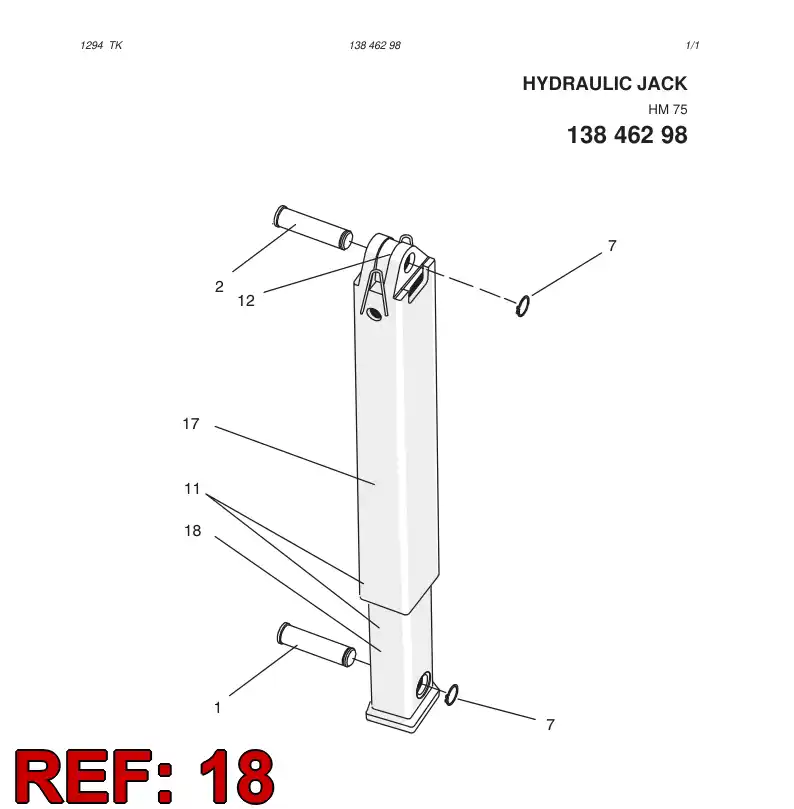 61357558 613 575 58 INNER TUBE - Sandvik Technical Drawing