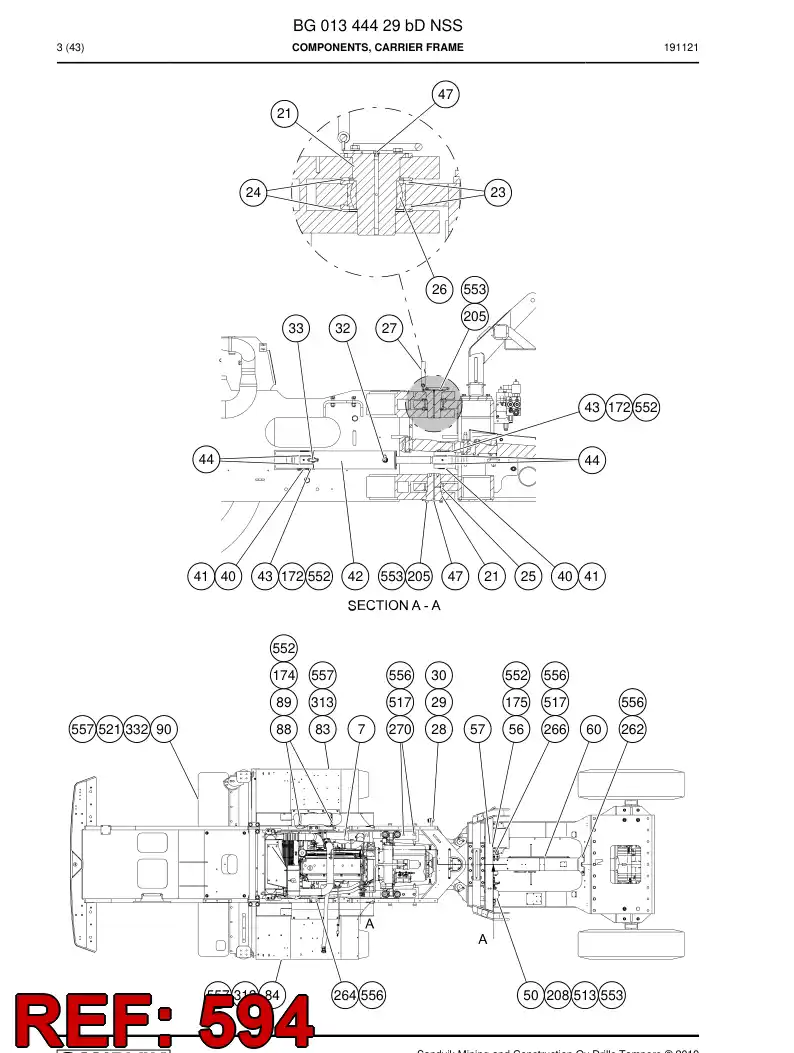 61409679a 614 096 79a Hexagon head screw - Sandvik Technical Drawing