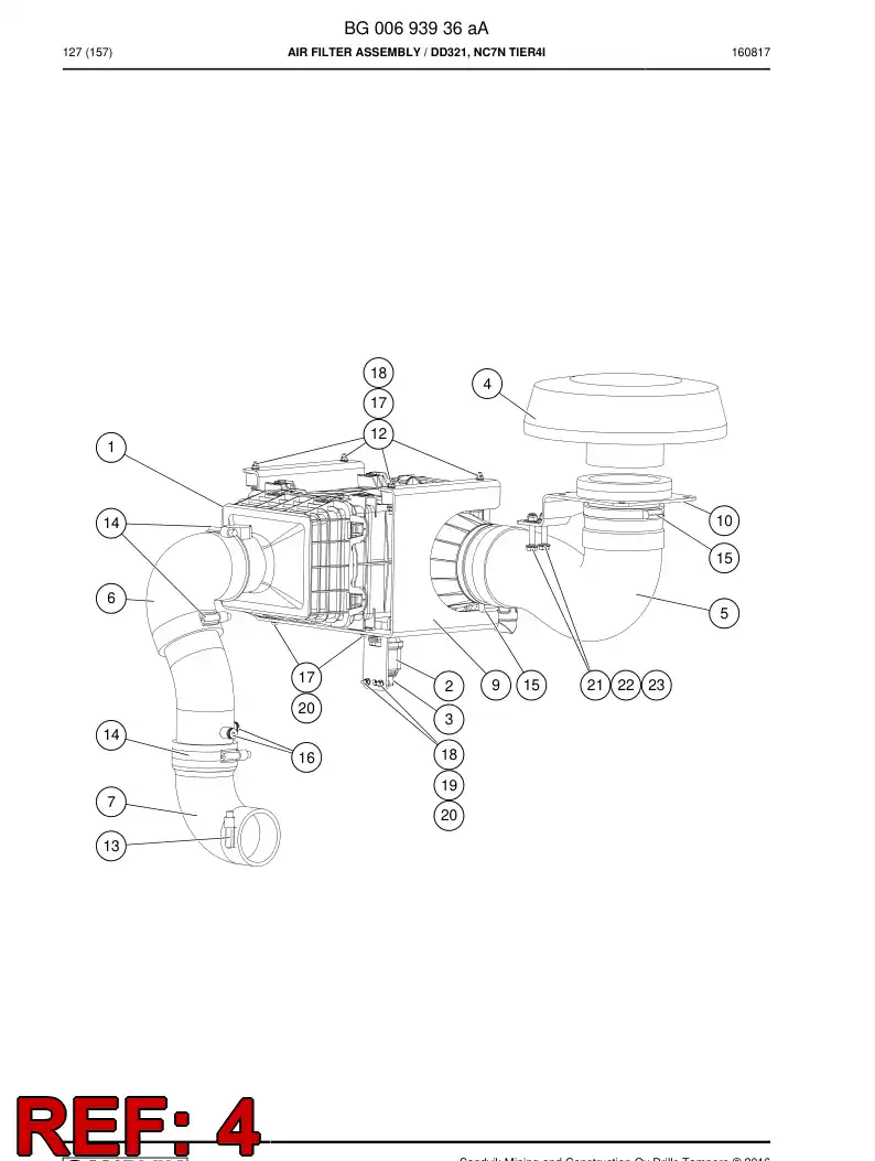 61453119a 614 531 19a Cover, Rain - Sandvik Technical Drawing
