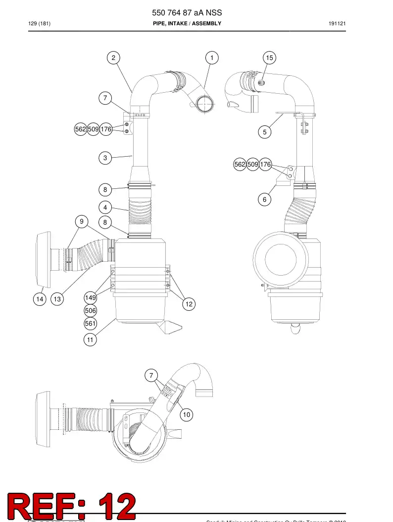61453249a 614 532 49a Clamp - Sandvik Technical Drawing