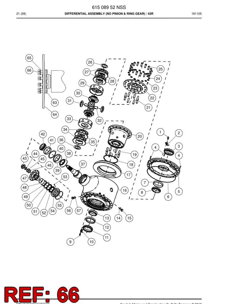 61459209 614 592 09 Nut - Sandvik Technical Drawing