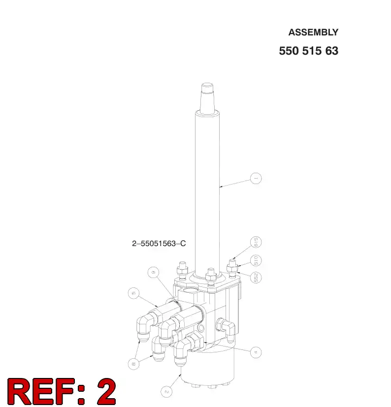 61481469 614 814 69 STEERING VALVE - Sandvik Technical Drawing