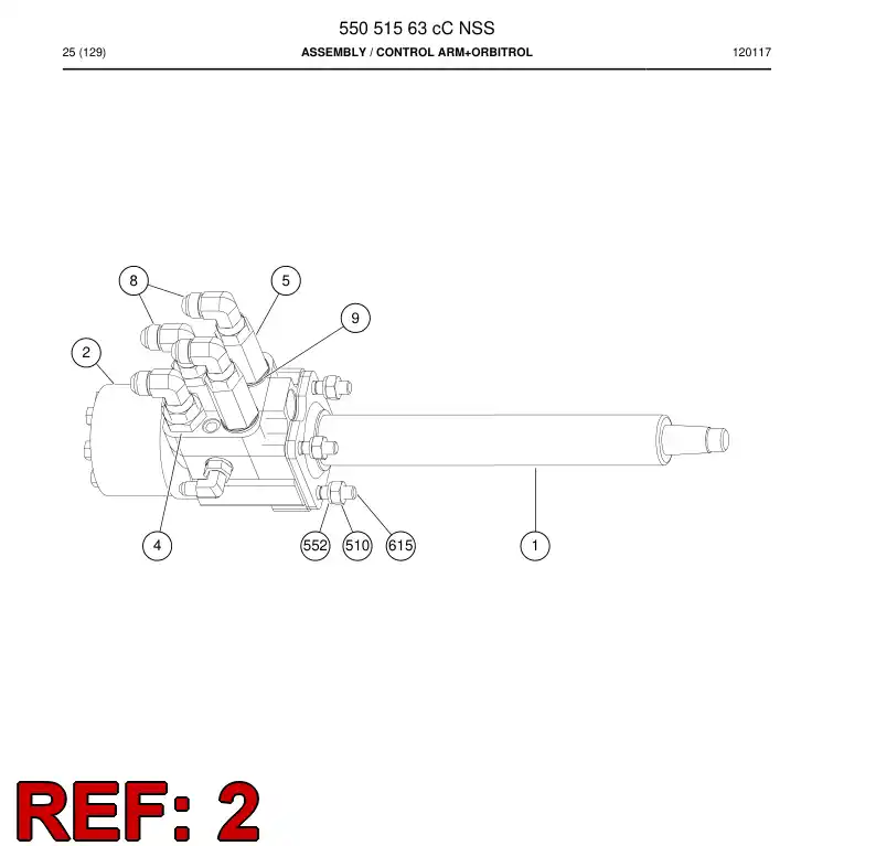 61481469a 614 814 69a Steering Valve, Orbitrol - Sandvik Technical Drawing