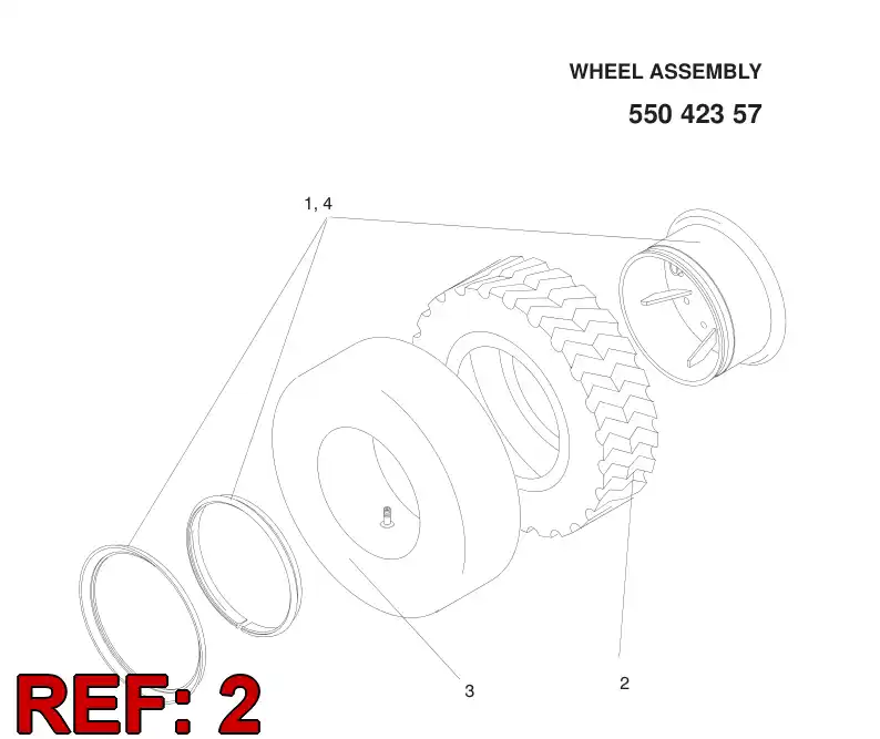 61497319 614 973 19 TYRE - Sandvik Technical Drawing
