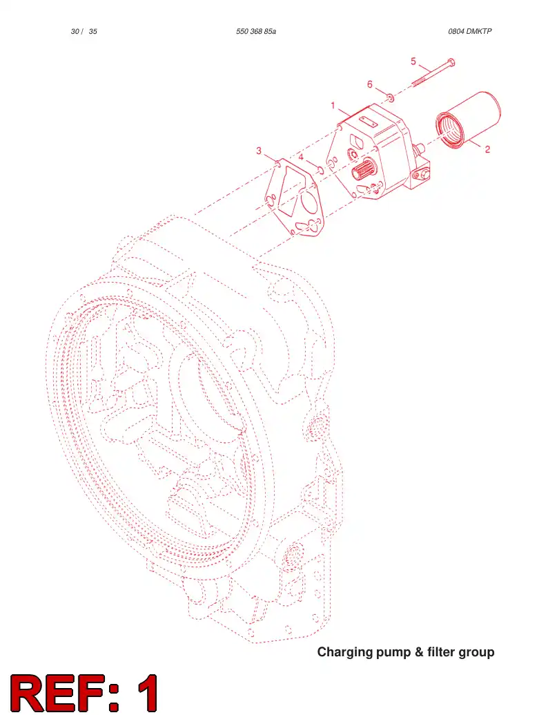 61499059 614 990 59 CHARGING PUMP - Sandvik Technical Drawing