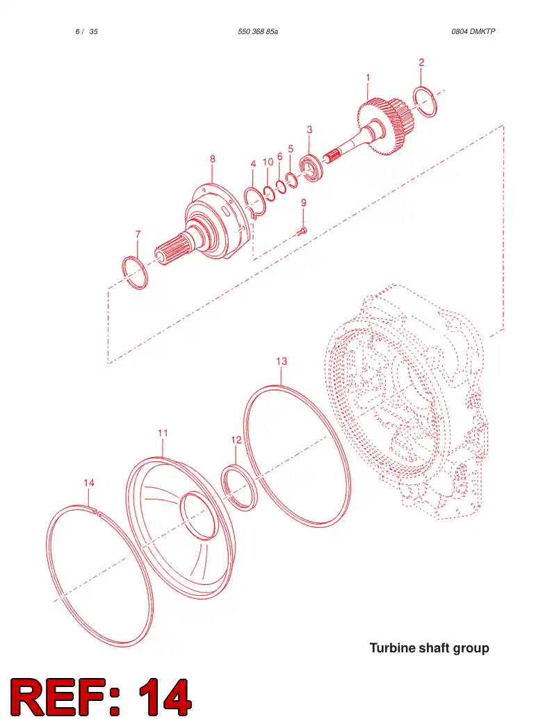 61508883 615 088 83 RING - Sandvik Technical Drawing
