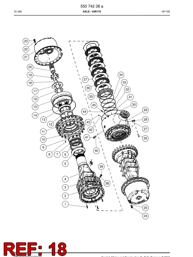 61508946 615 089 46 Shaft - Sandvik Technical Drawing