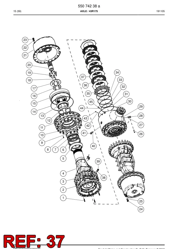 61508960 615 089 60 Reaction disc - Sandvik Technical Drawing