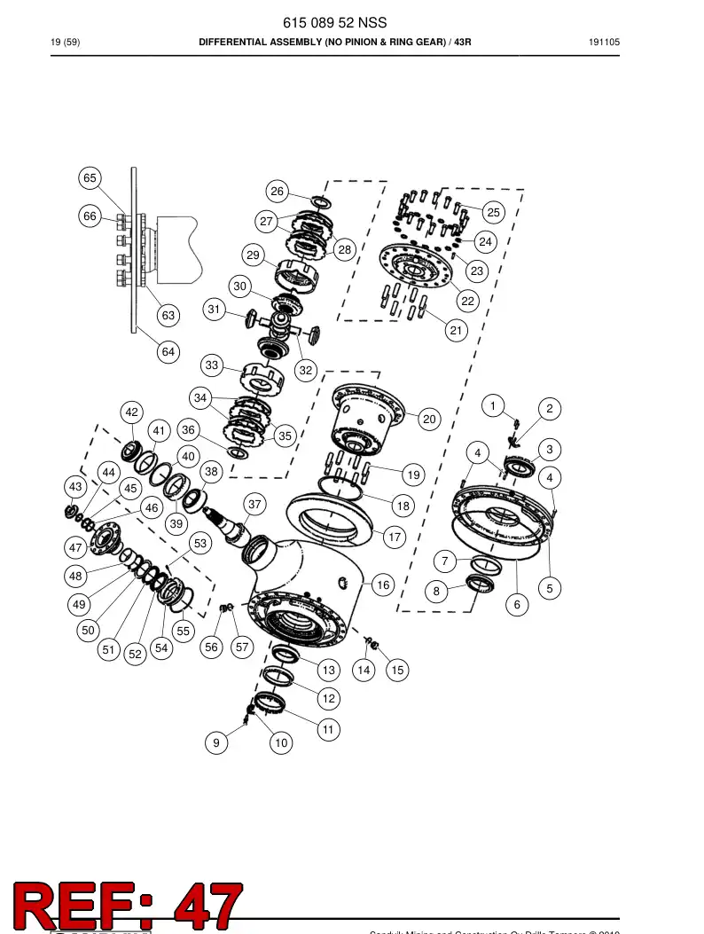 61508995 615 089 95 Flange - Sandvik Technical Drawing