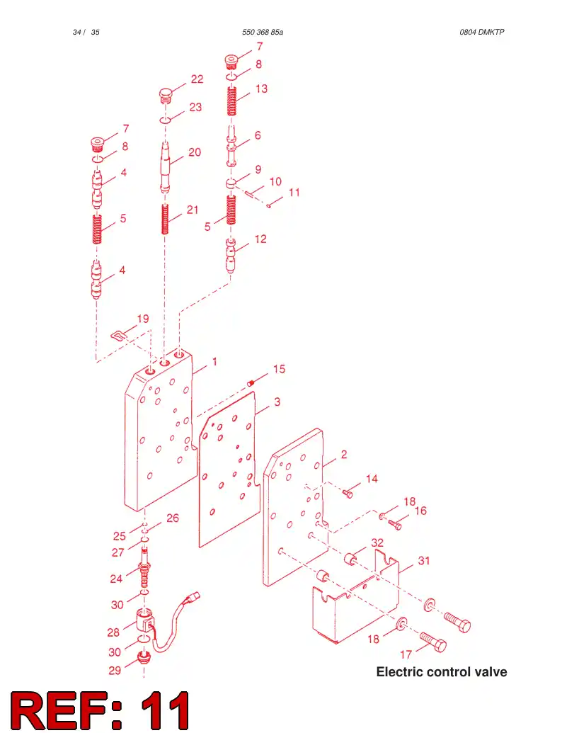 61509038 615 090 38 PLUG STOP - Sandvik Technical Drawing