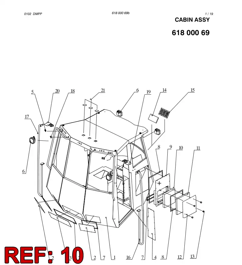 61801109 618 011 09 FILTER - Sandvik Technical Drawing