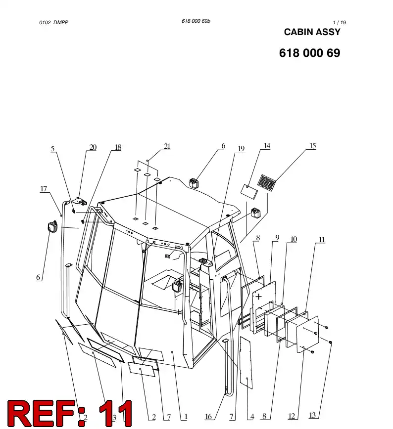 61801229 618 012 29 FILTER - Sandvik Technical Drawing