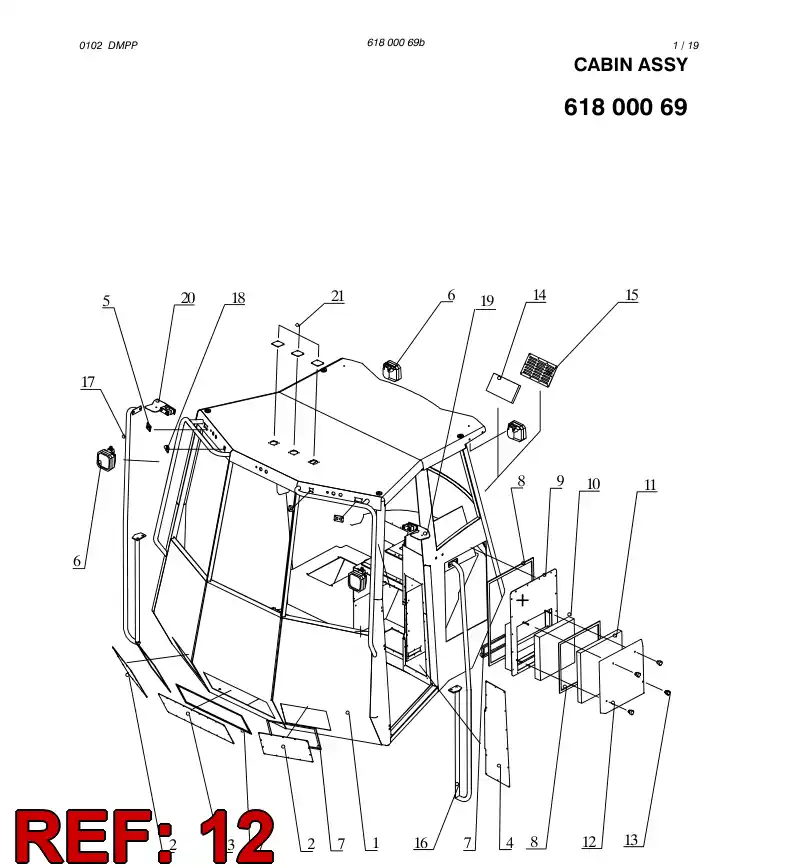 61801359 618 013 59 HOUSING - Sandvik Technical Drawing