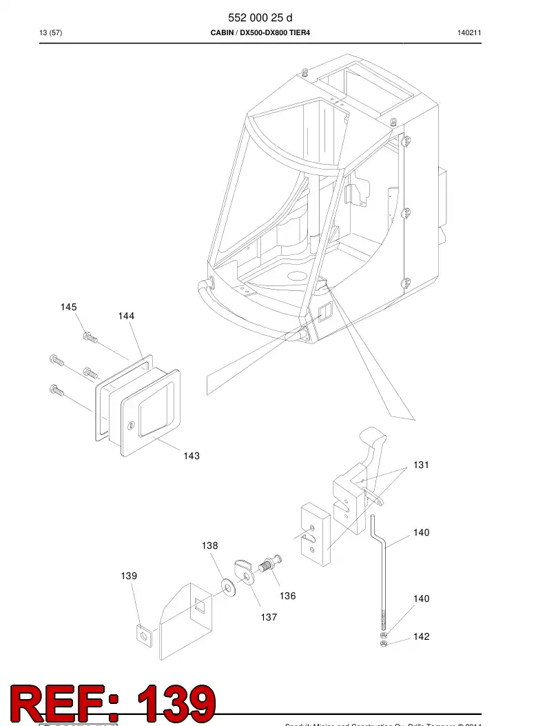 61806309a 618 063 09a Plate - Sandvik Technical Drawing