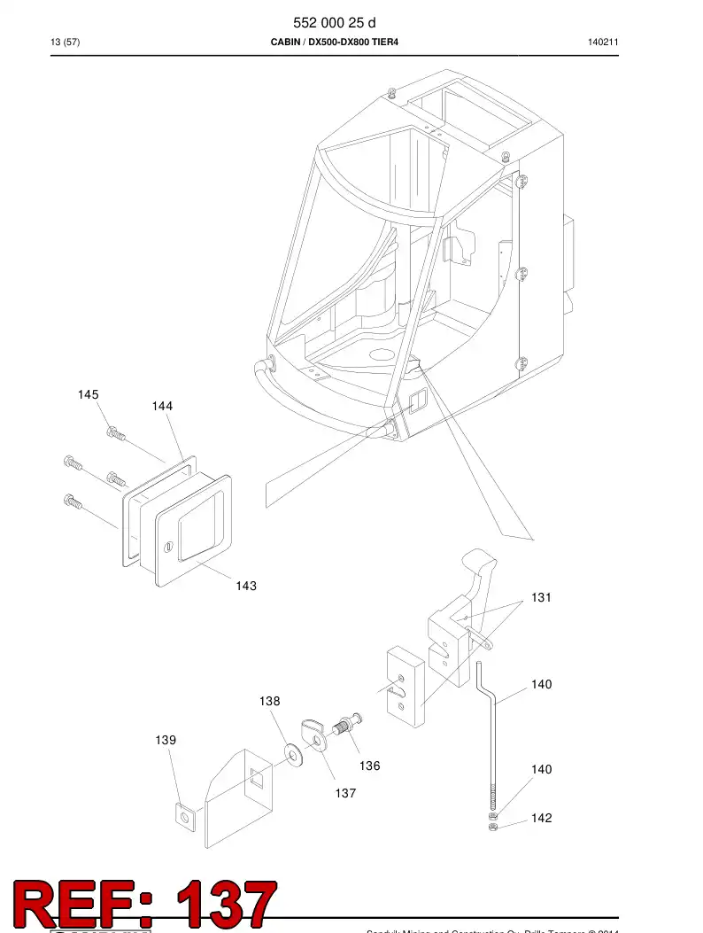 61806429a 618 064 29a Guard - Sandvik Technical Drawing