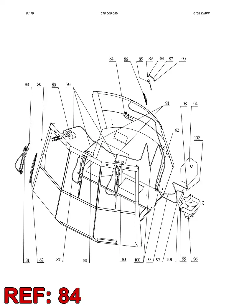 61808169 618 081 69 Motor, Single Phase - Sandvik Technical Drawing