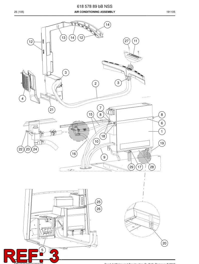 61820279 618 202 79 Clamp, Hose - Sandvik Technical Drawing