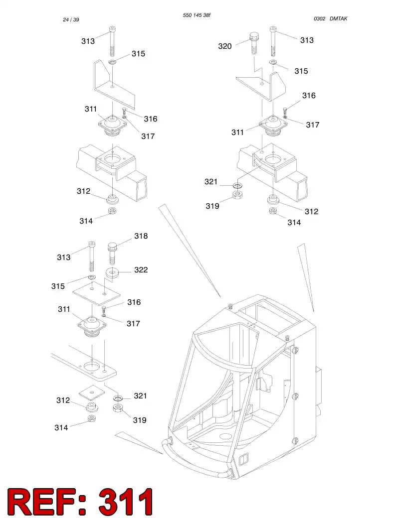 61822609 618 226 09 RUBBER PAD - Sandvik Technical Drawing