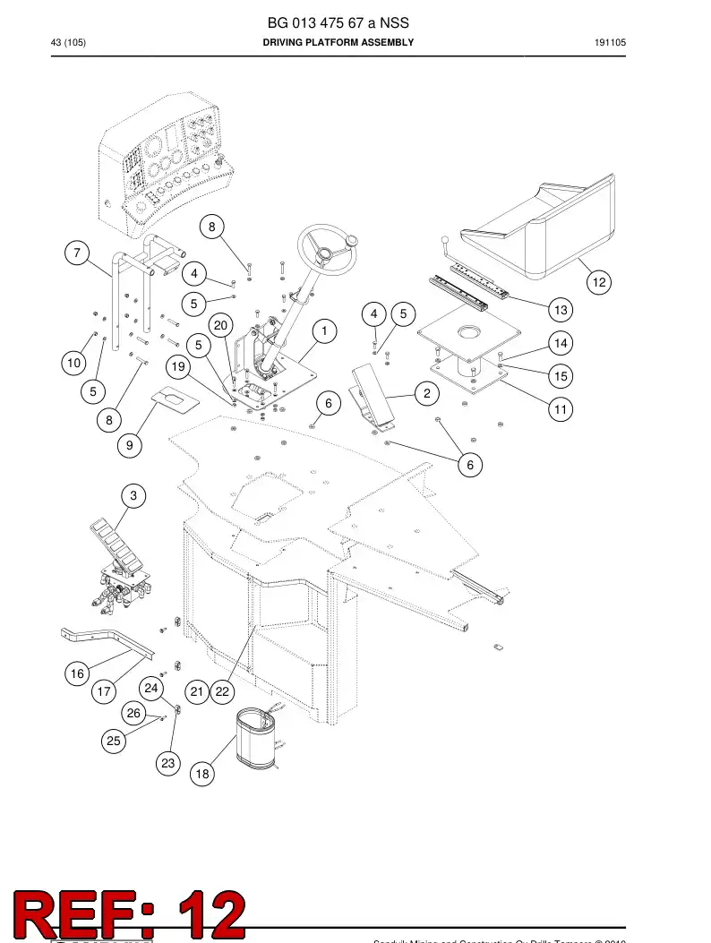 61825349 618 253 49 Seat - Sandvik Technical Drawing