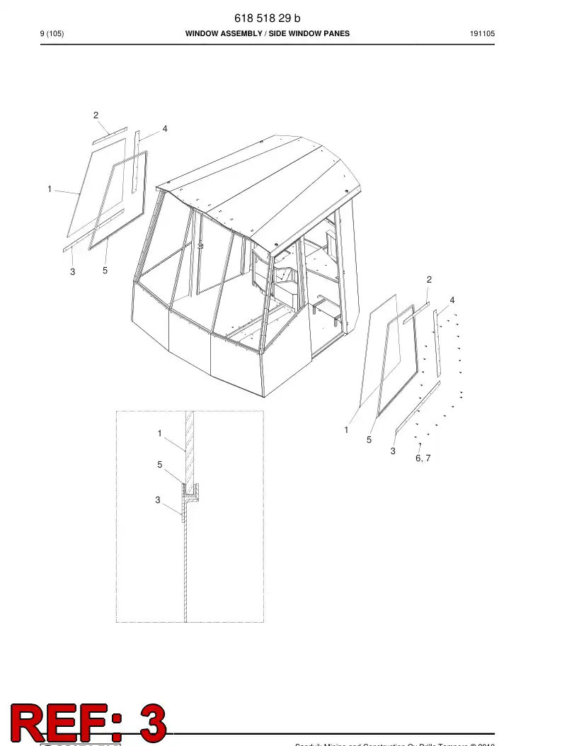 61852149 618 521 49 Slat - Sandvik Technical Drawing