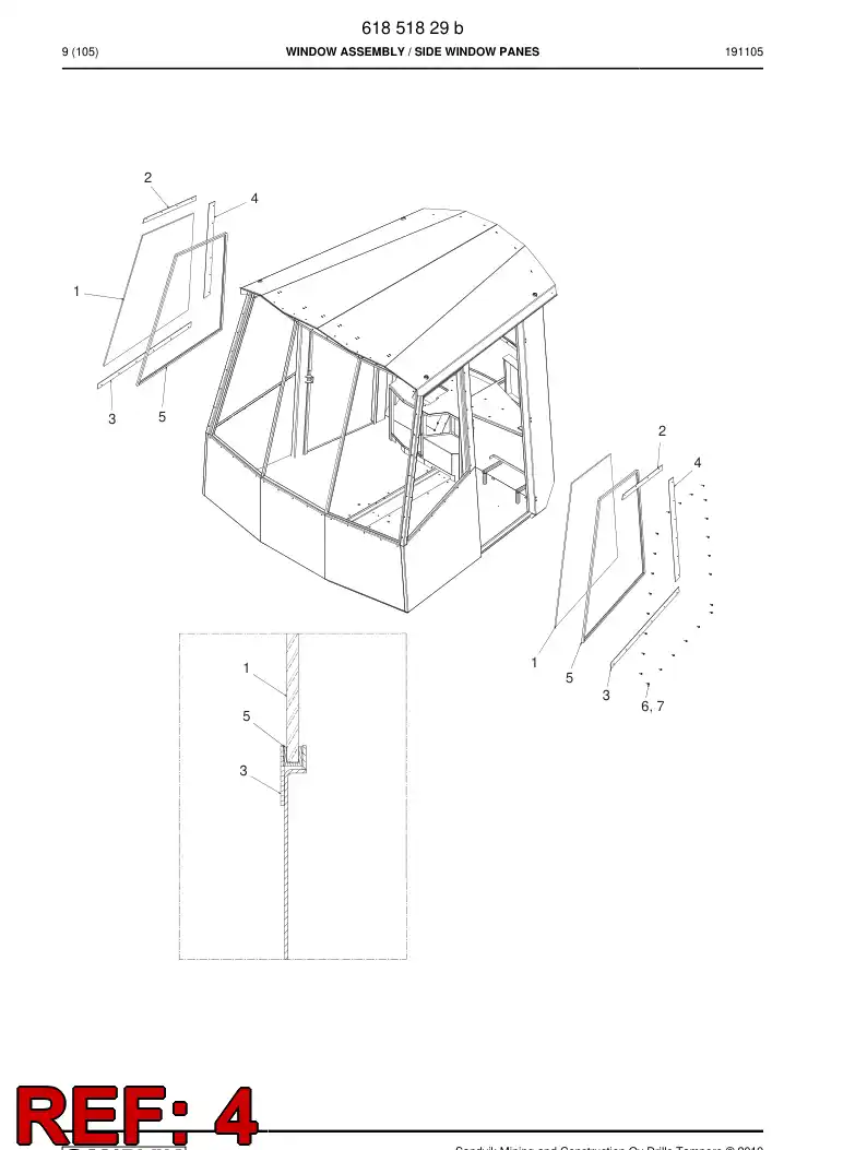 61852279 618 522 79 Slat - Sandvik Technical Drawing